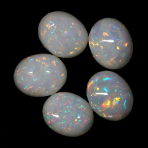 Australian Opal 5X4 MM Oval Multicolor Fire