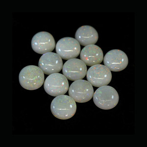 Australian Opal 7.00 MM Round White Fire
